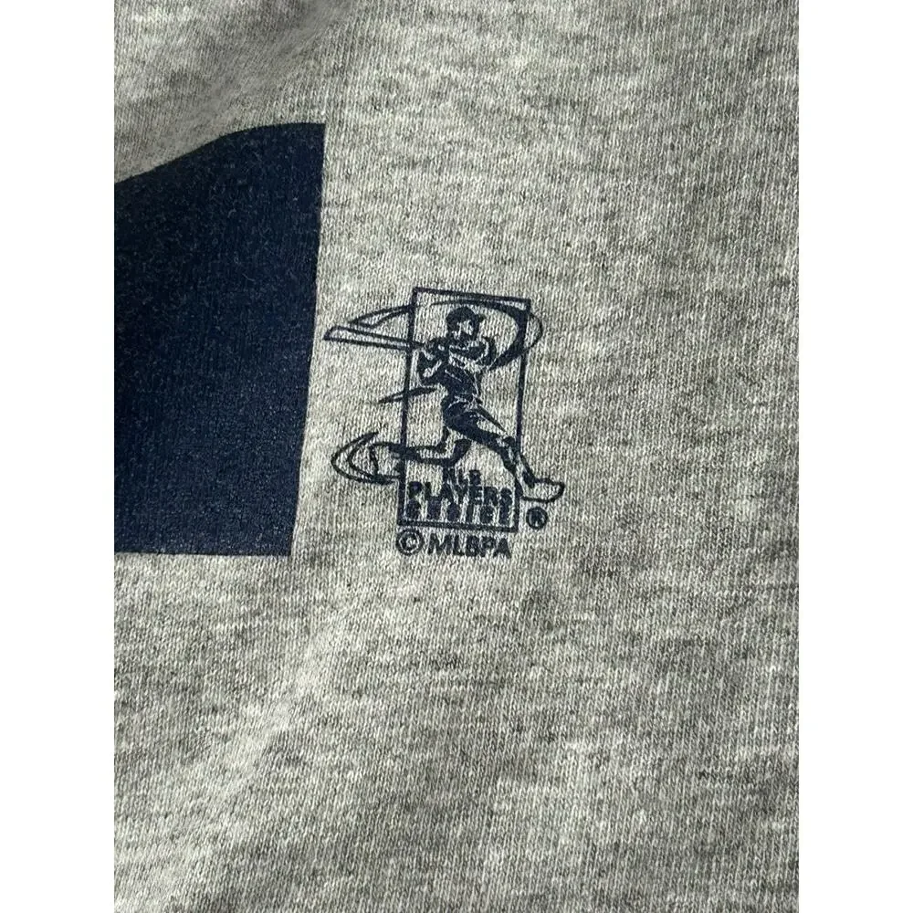 Vtg NY Yankees T Shirt XXL Mens Jeter #2 Short Sleeve Gray Baseball Majestic Old
